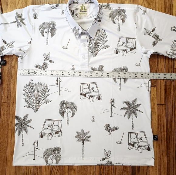 CONDOR Mens Performance Golf Polos Size XL Parrots Pink White Partner - Picture 7 of 10